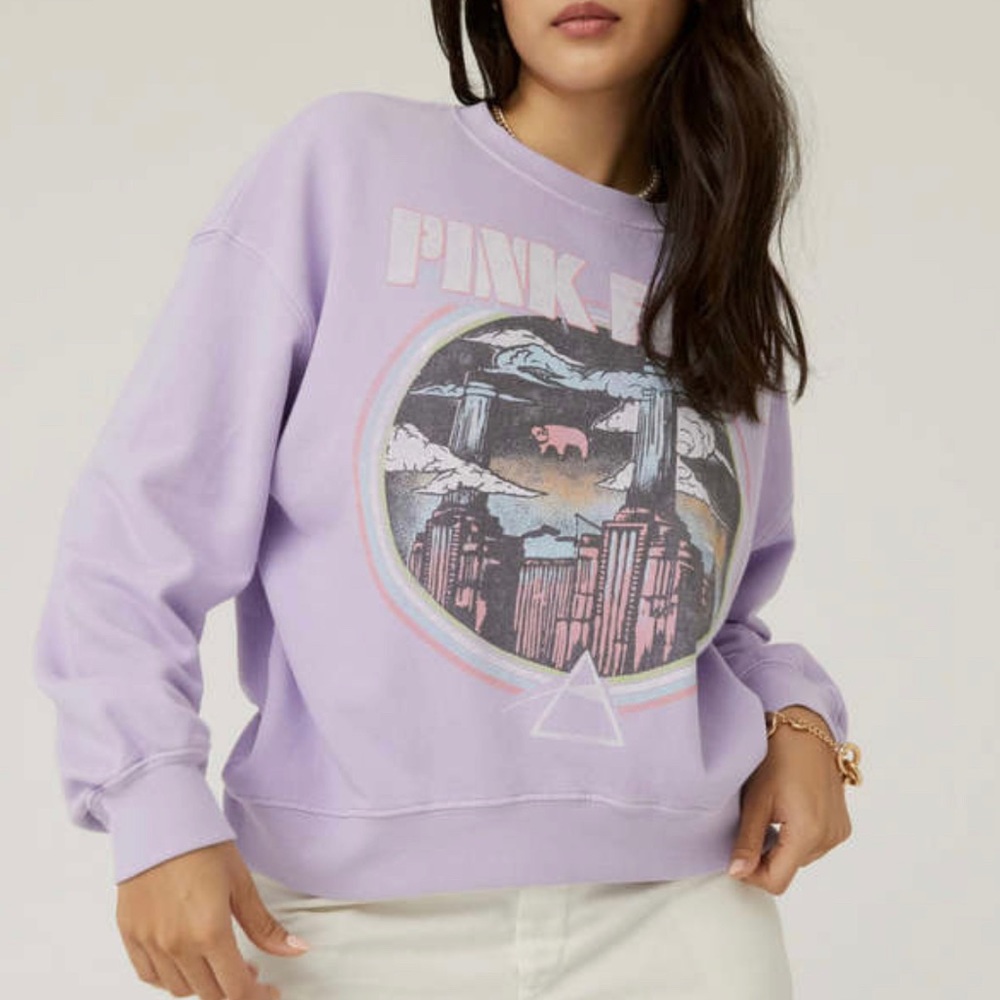 Daydreamer Pink Floyd Animals Tour ‘77 Crew Sweatshirt / Purple / XS